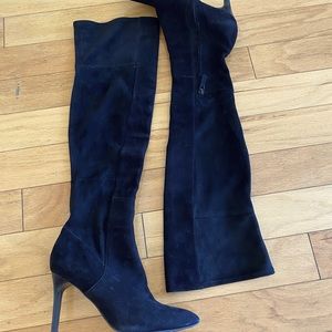 Cole Hana Black Suede Over-Knee Boot